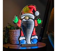 40cm Infinity Christmas Santa with Metal Base and Multi-Coloured LEDs