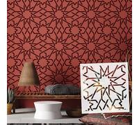 40cm Islamic Patterns Stencil for Plaster Walls Geometric Art Template Reusable Painting Creative Accent Luxury Decor Design S571
