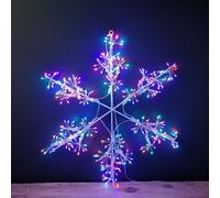 40cm LED Hanging Snowflake Christmas Decoration in Rainbow Samuel Alexander Multi One Size