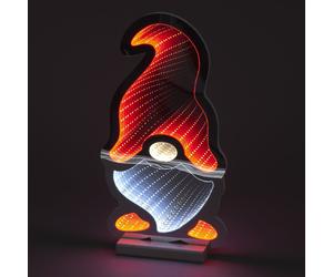 40cm LED Infinity Standing Gonk Red Hat Christmas Decoration IF04983
