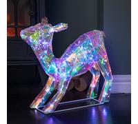 40cm Light up Iridescent DreamLights Christmas Fawn with 100 White LEDs