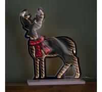 40cm Light up Reindeer Christmas Infinity Light with Red and Warm White LEDs