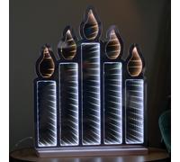 40cm Standing Candlebridge with Flickering Flame Infinity Mirror