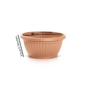 B2C Round Plastic Plant Pots Venetian Flower Pot Garden Plants Herbs Planter Holder 40Cm Low Terracotta Pot