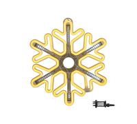 40cm Neon Flex Christmas Snowflake with Shooting Star Effect & LEDs Samuel Alexander White One Size