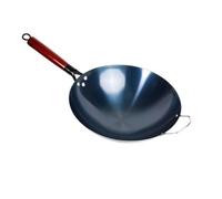 40cm Nonstick Carbon Steel Wok PanVersatile StirFry Pan with Wooden Handle for Induction Electric & Gas CookingEssential Kitchen Tool for Home Chefs