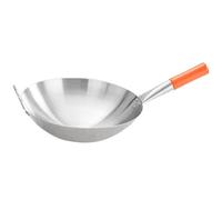 40cm NonStick Carbon Steel Wok with HandleFlat Bottom StirFry Pan for Induction & Gas Stoves Versatile Cooking Essential for Searing Frying and More