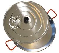 40cm Paella Pan Set - 40cm Traditional Paella Pan + 40cm Aluminium Lid