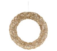 URBNLIVING 30/40cm Round Pearl Gold Black Iridescent Light Up LED Festive Decorative Christmas Wall Door Hanging Wreath Battery Operated Pre Lit Decoration Ornament Lights Xmas Décor