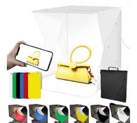 40cm Photography Light box with 6 Backgrounds, Foldable Shooting Tent Photography Photo Studio Portable Tent Backdrop Lighting Cube