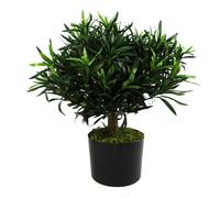 Realistic Artificial Bush Plant 40cm Podocarpus - Realistic plant by Botanik Leaf Green One Size