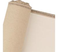 40cm Primed Linen Blend Smooth Texture for Practice,Hand Painted Oil Painting Blank Canvas Roll for Painting(1m Long)
