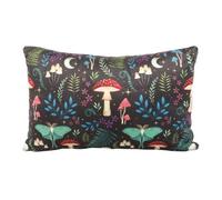Something Different 40Cm Rectangular Dark Forest Print Cushion, Black