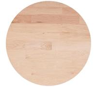 40cm Round Solid Oak Wood Tabletop - Natural Rustic & Modern Home Decor - Stylish Furniture Accessory for Dining Kitchen or Living Room