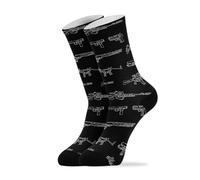 40Cm Socks Elastic Mens Calf Socks Cushioned Sports Sock Weapons G-Un For Hiking Christma Running