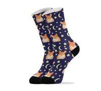40Cm Socks Soft Mens Sock Antibacterial Crew Sock Corgi Moons Stars For Sports Outdoor Everyday