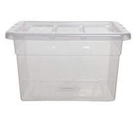 40cm Spacemaster Maxi Clear 20 Litre Storage Box with Lid - 40 x 33 x 25 (1 BOX WITH LID)