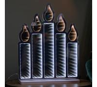 40cm Standing Candlebridge with Flickering Flame Infinity Mirror