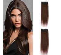 40cm Thick Straight Hairpieces Adding Extra Hair Volume Clip in Hair Extensions for Short Hair Invisible Fluffy Hair Pieces Hair Pad Extensions Hair Topper for Women with Thinning Hair