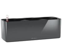 40Cm Window Box, Charcoal High-Gloss Plastic Hanging Self-Watering Planter Lechuza Cube Triple H14 L40 W14 Cm