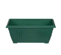 Set Of 2 Venetian Window Box Trough Planters Small 40cm Plastic Plant Pot Forest Green