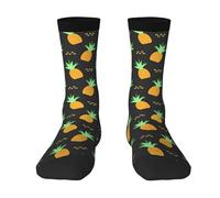 40Cm Work Socks Breathable Socks Antibacterial Walking Sock Tropical Pineapple For Christma Trekking Father'S Day