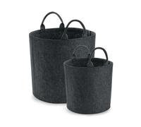 (40cm x 40cm, Charcoal Melange) Bagbase Felt Trug