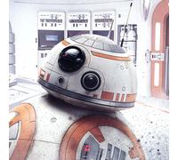 (40cm x 40cm, White/Orange) Star Wars: The Last Jedi Peek BB-8 Framed Poster