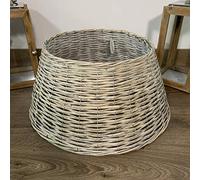 40cm x 57cm Medium Willow Christmas Tree Skirt With A Grey Wash
