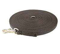 40ft 12m Dog Training Lead Puppy Obedience Leash 13mm Strong Webbing In (Brown)