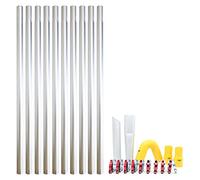 40ft 12m Gutter Vacuum Pole Kit | Long Reach Drain Cleaning System Set | Lightweight Aluminium 715g Per Pole