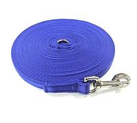 40ft Dog Training Lead 12 Metre Leash Horse Lunge Line Tracking Recall Obedience In Cushion Webbing (Royal Blue, 25mm)