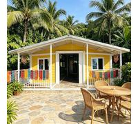 40ft Modular Tiny Home, Expandable Prefab Container House, Portable Steel Cabin For Workspace, Storage, Farm, Construction - Versatile Living Solution