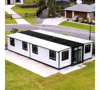 40ft Portable Luxury Tiny Home - Stylish 2-Bedroom Prefabricated House, Fully Equipped Bathroom, Customizable Foldable Mobile Living Solution