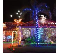 40Ft Solar Rope Lights 100 LEDs Waterproof 8 Modes Color Changing