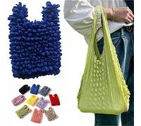 40g Foldable Magic Stretch Bag Portable Shopping Bag Expansion Flexible Handheld Mini Bag, Stretch Fold Bag - Reusable Grocery Bags, royal blue