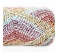 40g Milk Cotton Segment Dyed Yarn Colorful Hand Knitting Crochet Rainbow Spray Dot Wool Yarn Sweater Scarf Cake Thread(101)