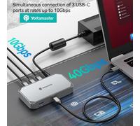 40Gbps 5 in 1 Dock Multi-Splitter Type-C 85W PD Adapter For Thunderbolt 4/3 USB4