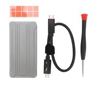 40Gbps M.2 NVMe SSD Enclosure USB 4.0 PCIe3.0x4 Aluminium External SSD Enclosure ASM2464 Chip for USB 3.2 3.1 Type C (Internal HDD not included)