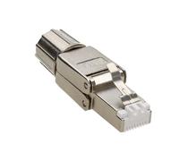 40GIG IDC to RJ45 Connector for Cat6a Solid Cable Tool-less Metal Clip