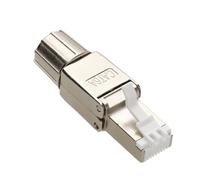 40GIG IDC to RJ45 Connector for Cat6a Solid Cable Tool-less Plastic Clip