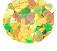 40Grams 10mm Loose Sequins for Crafts,Shinny Gold Flat Round Paillettes Bulk PVC Sequin Paillettes Craft Sequins for Garment Sewing