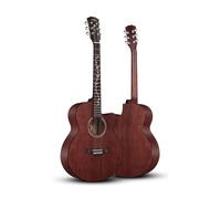 40in/41in Beginner Acoustic Guitar, Full Size All Wood Cutaway Guitar Starter Set W/Gig Bag, Strings, Strap, Tuner, Picks(Dark brown,40 inches)