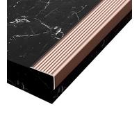 40in Non-Slip Aluminum Stair Edge Protector, 5/7/10cm Indoor Outdoor Step Nosing Molding, L Shape Metal Staircases Corner Safety Trim(Rose,100x10x3cm)