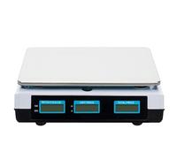 40kg/5g Digital Price Computing Scale for Vegetable UK Plug Silver & White,Food Produce Weight Scales Counting Equipment with LCD Display for Retail Outlet Store, Kitchen, Restaurant