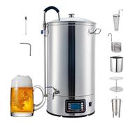 40L All-in-One Brew Kettle with LCD Control & Turbo Chill - 10.5 Gallon Electric Brewing System for Homebrew Beer Making | 20-Minute Wort Cooling, 7-Stage Temperature Control, Commercial-Grade Precisi