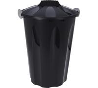 40L Anthracite Waste Bin Tall Round Plastic Dustbin Kitchen Household Rubbish