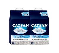 40L Catsan Hygiene Non Clumping Cat Litter Kitten Litres Odour Control 2 x 20L