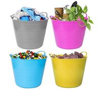 40L Heavy Duty Polypropylene Flexi Tub, Flexible Trug, Storage Container, Bucket, With 2 Handles Suitable For Home, Garden, Laundry, Toys, Kitchen, Building Supplies & Tools