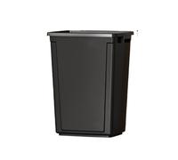 40L Large Capacity Trash Can - Durable Black Waste Bin for Kitchen, Bathroom & Living Room - Stylish & Functional Garbage Container